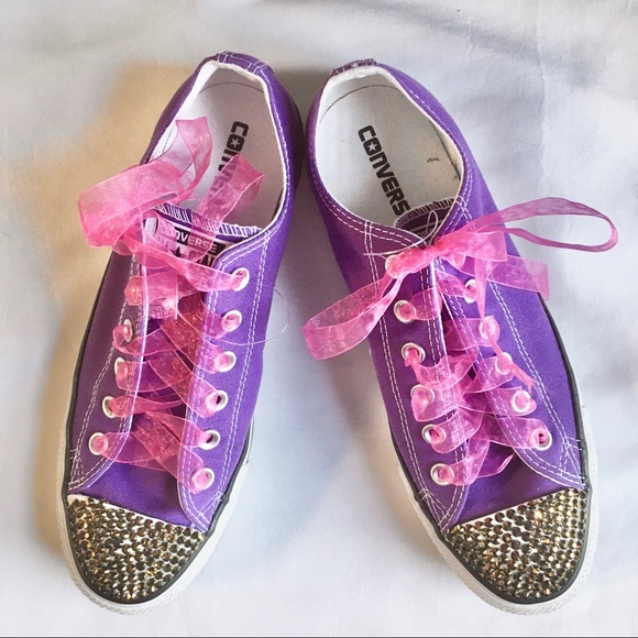 SOLD bling Swarovski rinestone Converse Chuck 70 - Picture 3 of 5
